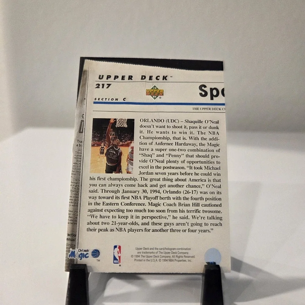 1993 Upper Deck Special Edition Shaquille O'Neal Anfernee Hardaway Rookie RC